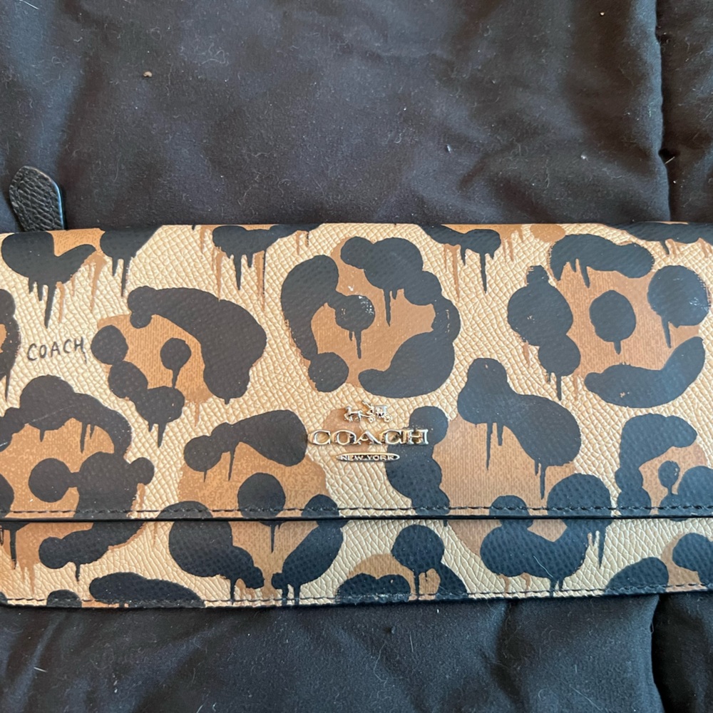 Limited edition leopard coach wallet
